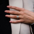 3.80 Ct Emerald Cut Moissanite Engagement Ring