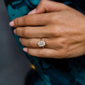 3.50 Ct Cushion Cut Moissanite Ring