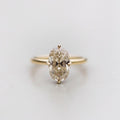 Old Mine 3.85 Ct Oval Cut Moissanite Ring