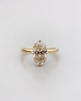 Old Mine 3.85 Ct Oval Cut Moissanite Ring