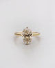 Old Mine 3.85 Ct Oval Cut Moissanite Ring