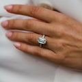 5 Ct Emerald Cut Moissanite Engagement Ring
