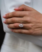 7.50 Ct Oval Cut Moissanite Engagement Ring