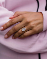 7 Ct Oval Cut Moissanite Engagement Ring