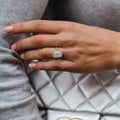 6.15 Ct Cushion Cut Moissanite Engagement Ring