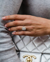 6.15 Ct Cushion Cut Moissanite Engagement Ring