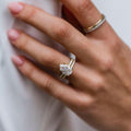 3.50 Ct Elongated Pear Cut Moissanite Ring