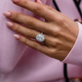 5.35 Ct Cushion Cut Moissanite Ring