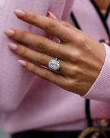 5.35 Ct Cushion Cut Moissanite Ring