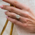 Old mine 7.70 Ct Cushion Cut Moissanite Ring