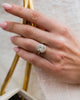 Old mine 7.70 Ct Cushion Cut Moissanite Ring