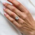 3.45 Ct Cushion Cut Moissanite Engagement Ring