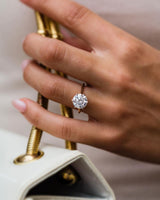 3.50 Ct Round Brilliant Cut Moissanite Engagement Ring