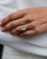 3.50 Ct Elongated Pear Cut Moissanite Ring