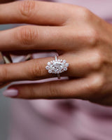 3.50 Ct Oval Cut Moissanite Engagement Ring
