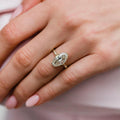 Old Mine 4 Ct Moval Cut Moissanite Ring
