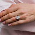 3 Ct Elongated Pear Cut Moissanite Ring