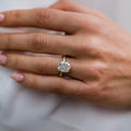 4.55 Ct Cushion Cut Moissanite Engagement Ring
