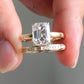 Bridal Set 3 Ct Emerald Cut Moissanite Engagement Ring