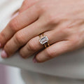 3.50 Ct Emerald Cut Moissanite Engagement Ring