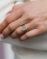 3.50 Ct Emerald Cut Moissanite Engagement Ring