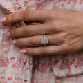 4.40 Ct Radiant Cut Moissanite Engagement Ring