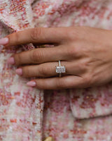 4.40 Ct Radiant Cut Moissanite Engagement Ring