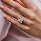 8 Ct Radiant Cut Moissanite Engagement Ring