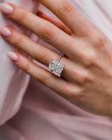 8 Ct Radiant Cut Moissanite Engagement Ring