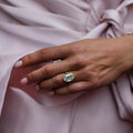 Old Mine 8.45 Ct Emerald Cut Moissanite Ring