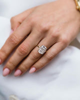 7.20 Ct Cushion Cut Moissanite Engagement Ring