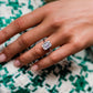 4.60 Ct Emerald Cut Moissanite Engagement Ring