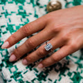 4.60 Ct Emerald Cut Moissanite Engagement Ring