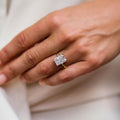 4.60 Ct Radiant Cut Moissanite Engagement Ring