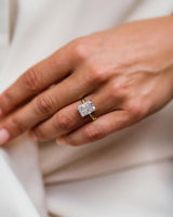4.60 Ct Radiant Cut Moissanite Engagement Ring