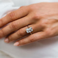 X-Facet Cut 4.85 Ct Moissanite Engagement Ring