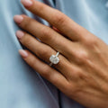3.20 Ct Cushion Cut Moissanite Ring