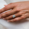 3.80 Ct Emerald Cut Moissanite Engagement Ring