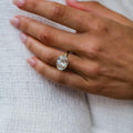 8 Ct Step Cut Oval Moissanite Ring