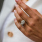 8 Ct Step Cut Oval Moissanite Ring