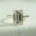 4.71 Ct Emerald Cut Moissanite Engagement Ring