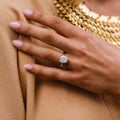 4.55 Ct Cushion Cut Moissanite Engagement Ring