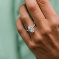 7 Ct Oval Cut Moissanite Engagement Ring