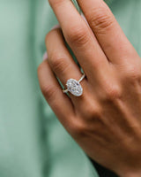 7 Ct Oval Cut Moissanite Engagement Ring