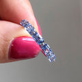 Sapphire 3x2 mm Emerald Cut Wedding Band