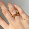 Entwined 4 Gold Bands 14K Yellow Gold Plain Gold Wedding Band