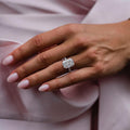 8 Ct Radiant Cut Moissanite Engagement Ring