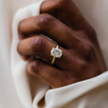 Old Mine 3 Ct Cushion Cut Moissanite Engagement Ring