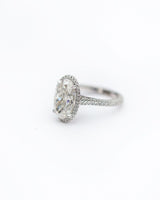6.15 Ct Oval Cut Moissanite Engagement Ring