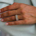 4 Ct Oval Cut Moissanite Engagement Band